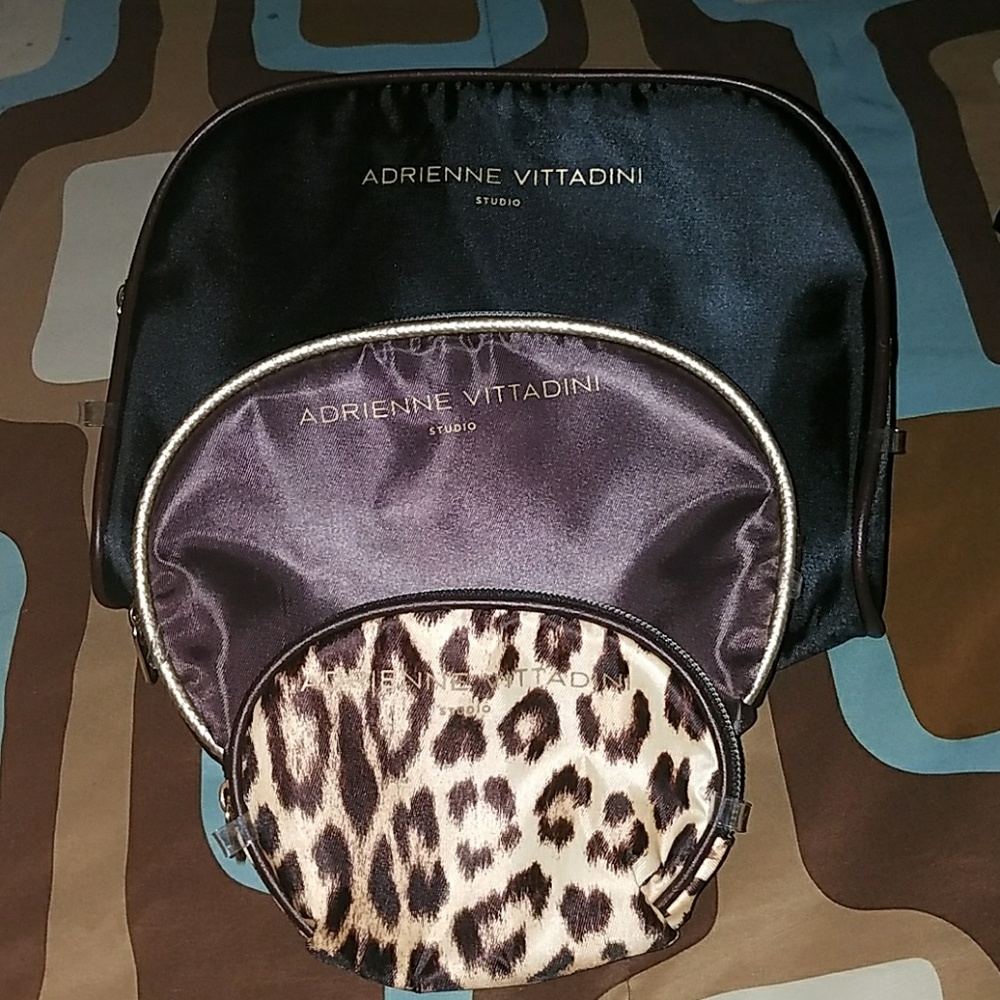 Adrienne Vittadini 3-pc. Cosmetic Bag Set